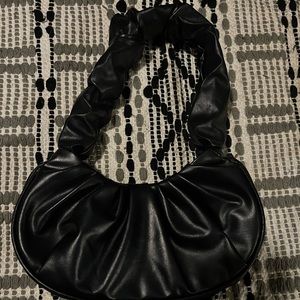 ruched detail satchel bag